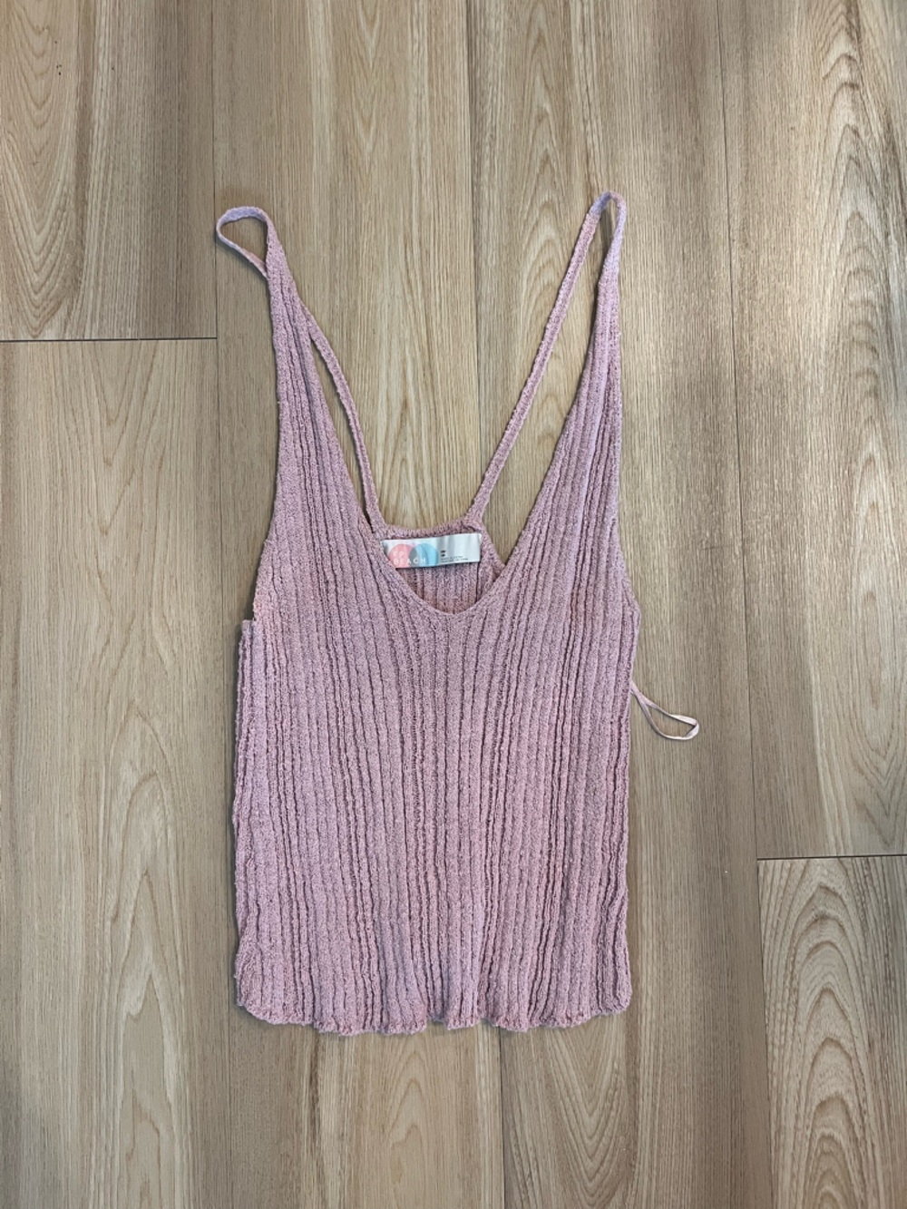 Free People Dusty Pink Ribbed Knit Cami